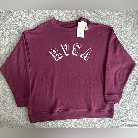 RVCA Other - New RVCA Men’s Crewneck Sweatshirt Size M Red Lined Pullover